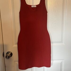 Aritzia dark orange red mini dress
